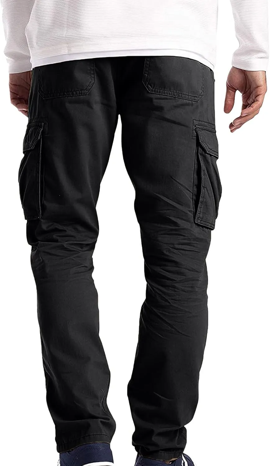 Cargo Pants for Men Big and Tall Mesh Jogger Zipper Running Pants Pockets Men's Pants Stripped Trousers Men's Fleece