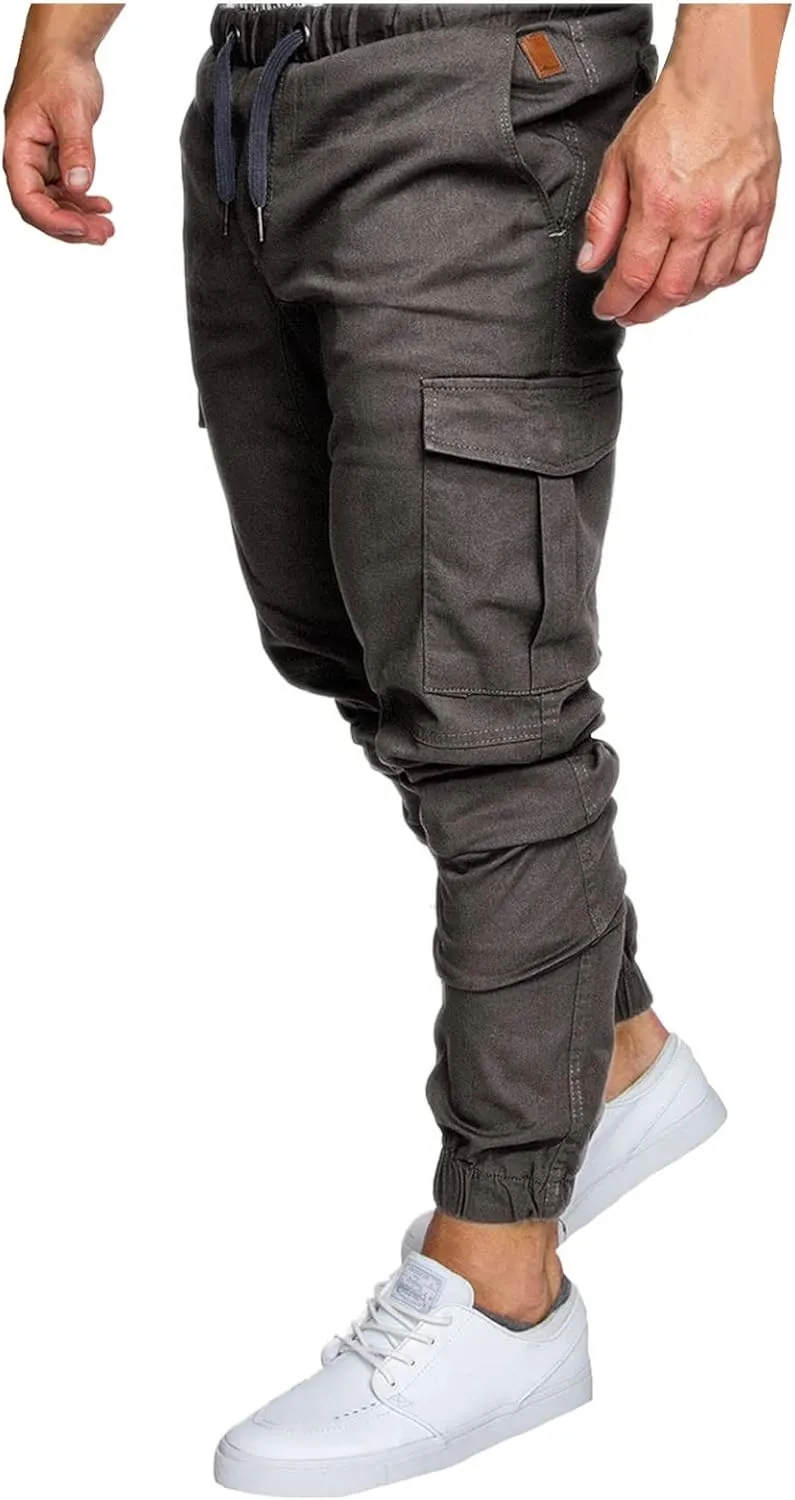 Cargo Sweatpants for Men Big and Tall with Pockets Cargo Pants for Men Lightweight Tactical Pants Hiking Cargo Pants