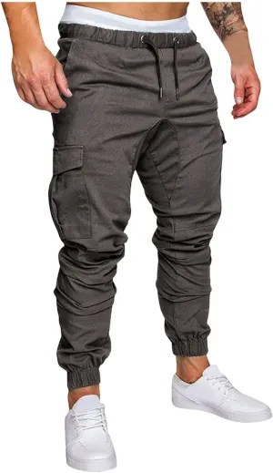 Cargo Sweatpants for Men Big and Tall with Pockets Cargo Pants for Men Lightweight Tactical Pants Hiking Cargo Pants