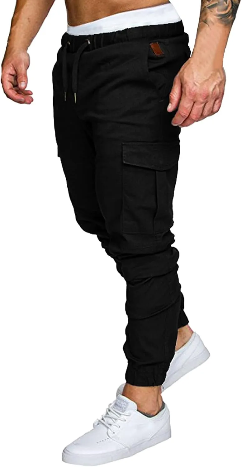 Cargo Sweatpants for Men Big and Tall with Pockets Cargo Pants for Men Lightweight Tactical Pants Hiking Cargo Pants