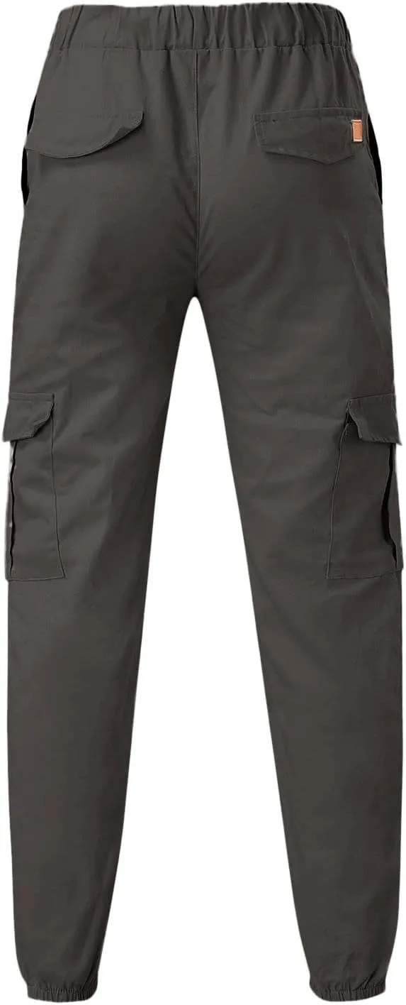 Cargo Sweatpants for Men Big and Tall with Pockets Cargo Pants for Men Lightweight Tactical Pants Hiking Cargo Pants