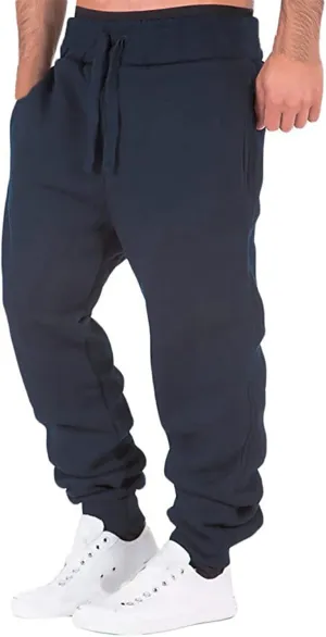 Cargo Trousers for Men Track Pants Gym Running Workout Sweatpants with Zipper Pockets Mens Sweatpants with Pockets