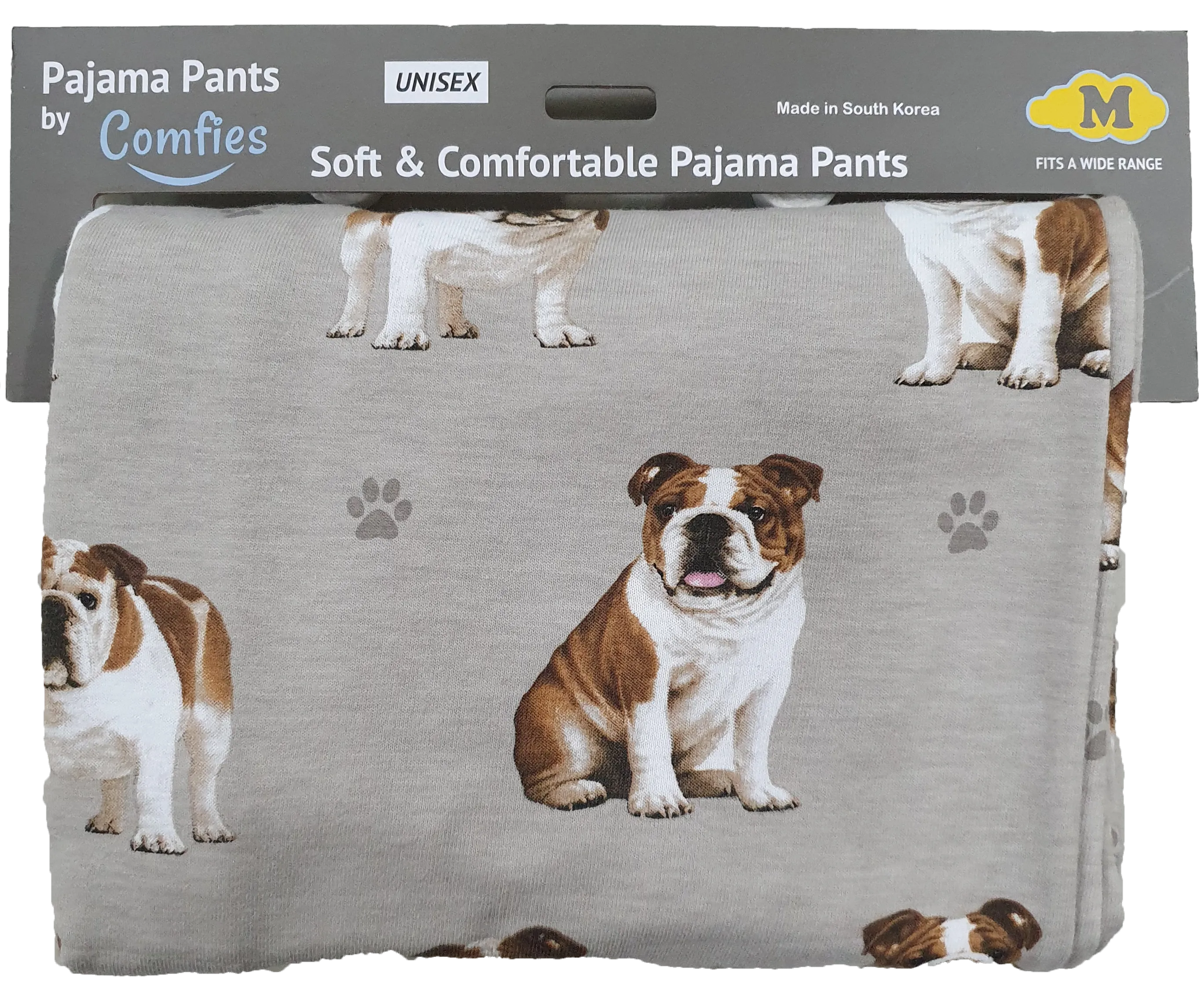 Dog Print Lounge Pants - Bulldog
