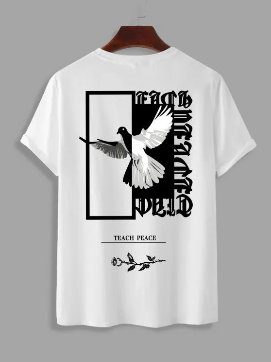 Eagle Printed T-Shirt And Cargo Pants
