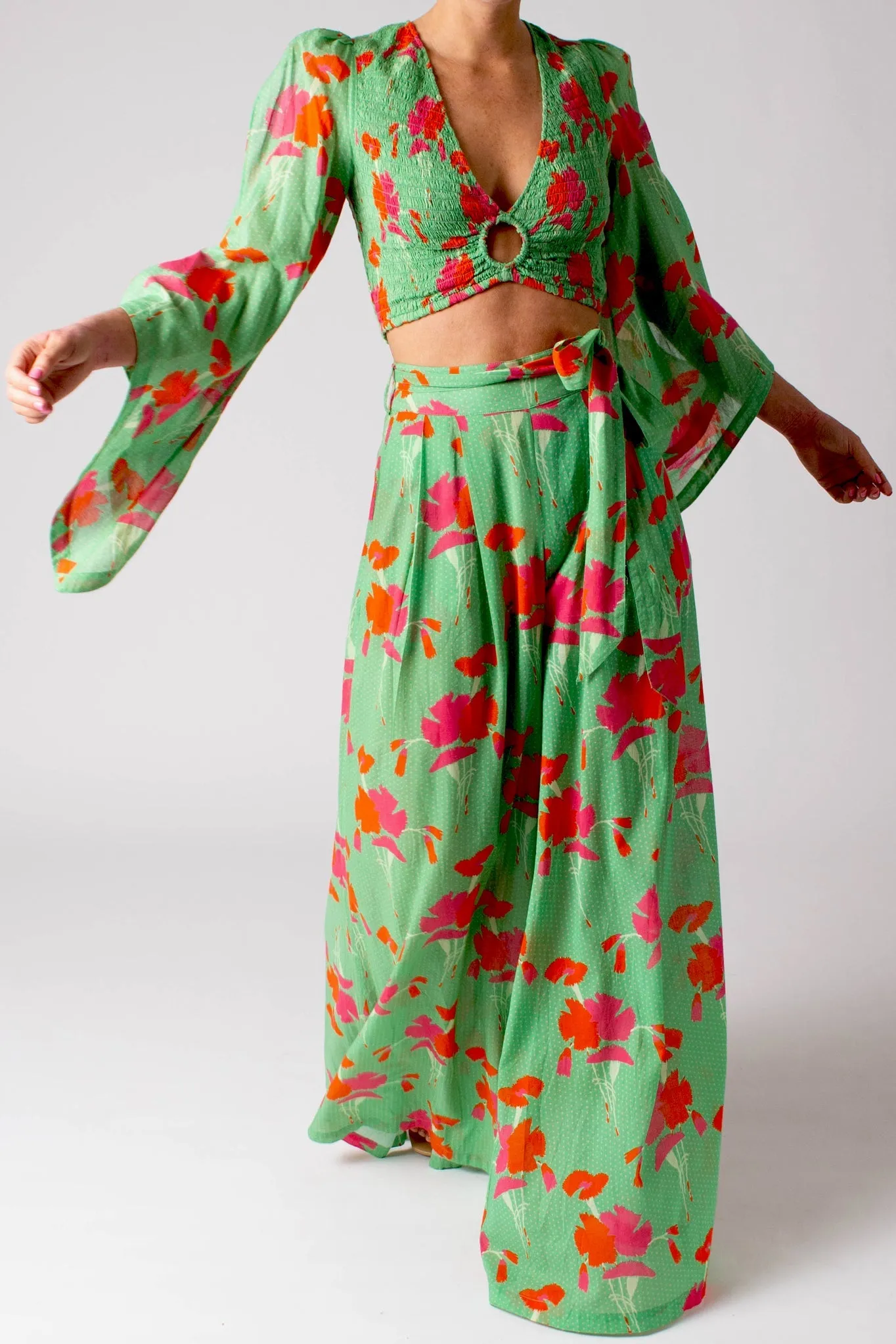 Elaina Printed Gauze Pant by Miguelina
