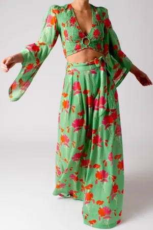 Elaina Printed Gauze Pant by Miguelina