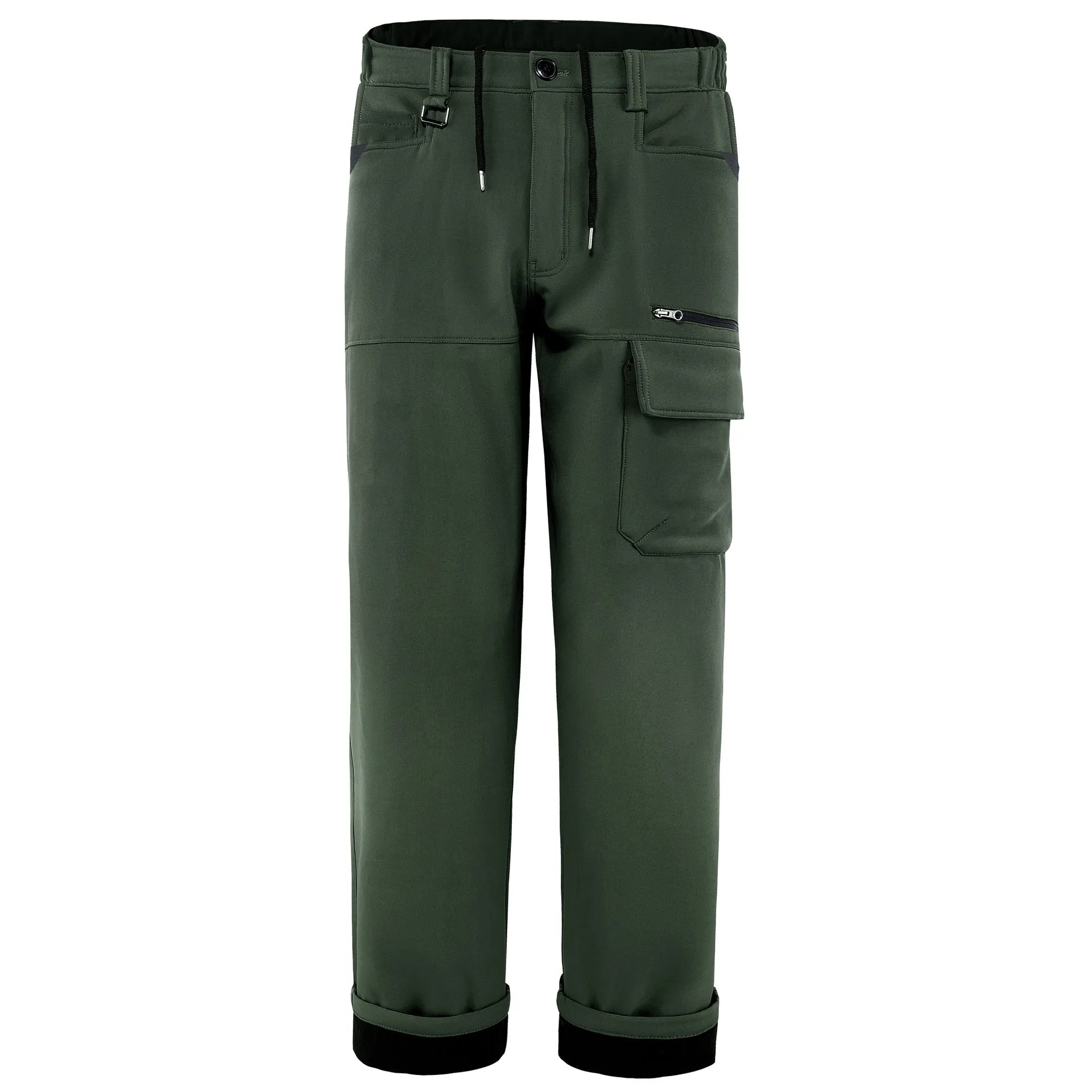 Men Plus Fleece Waterproof Multi-pocket Sports Long Pants