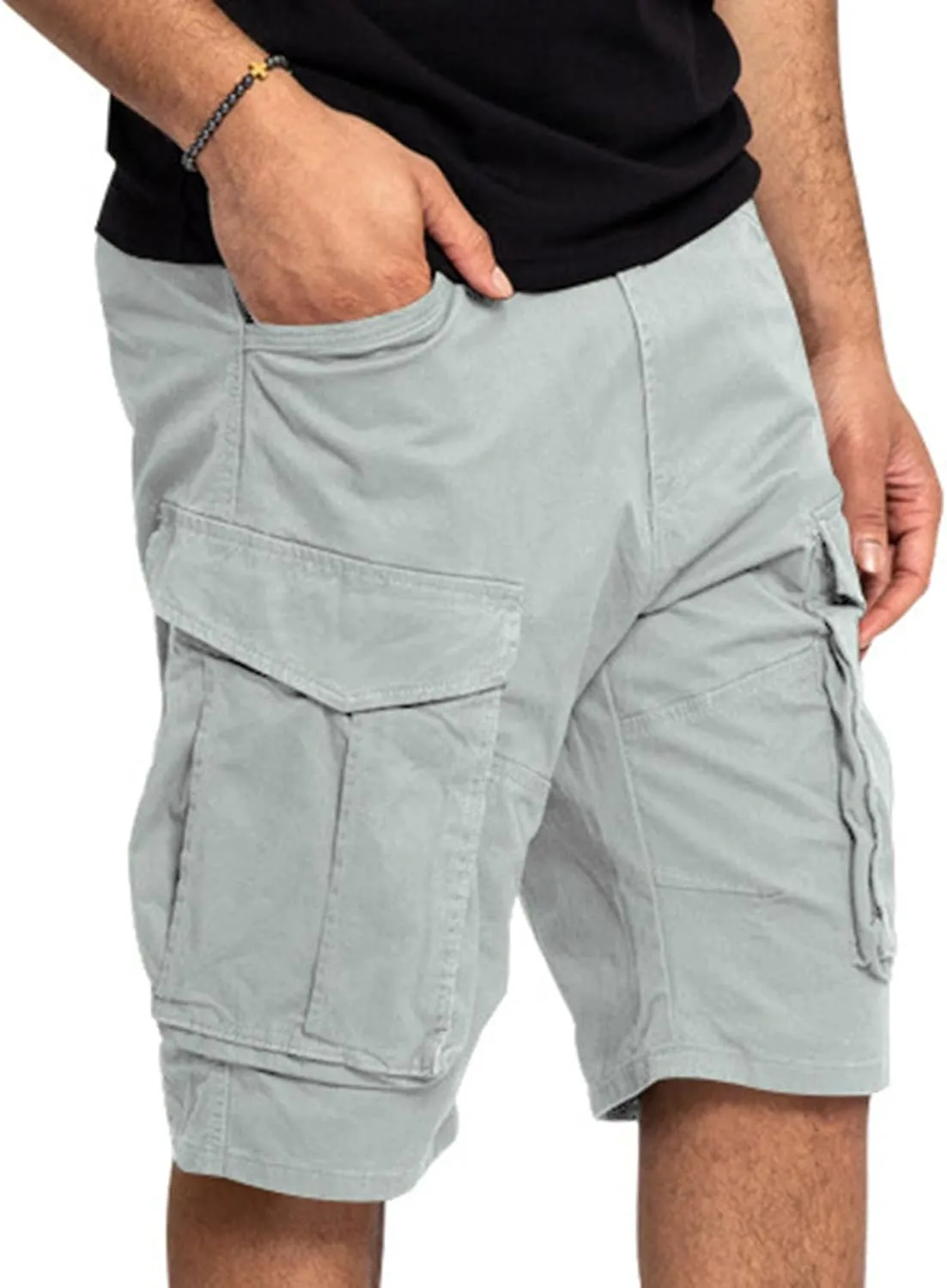 Mens Cargo Shorts 2025 Casual Twill Hiking Summer Pants Loose Solid Outdoor Fishing Baggy Shorts with 4 Pockets