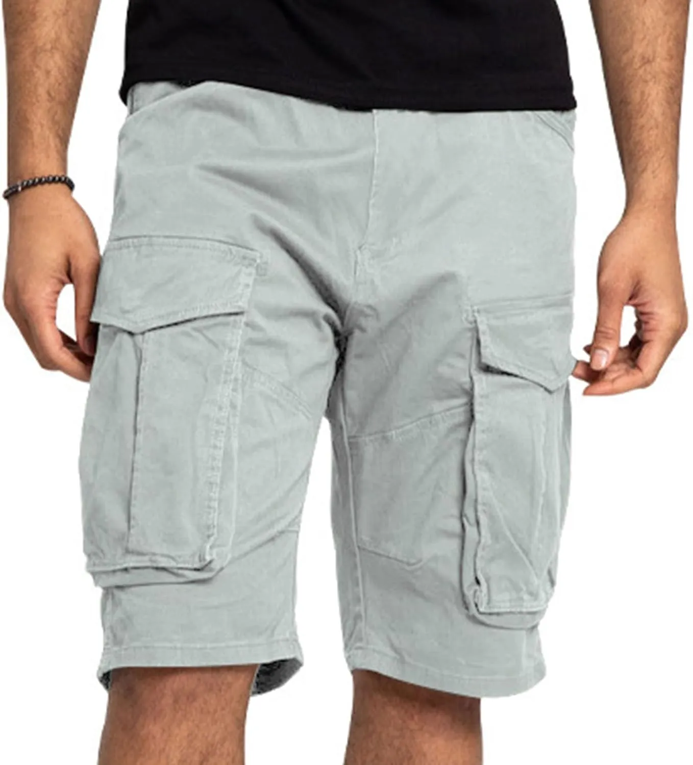 Mens Cargo Shorts 2025 Casual Twill Hiking Summer Pants Loose Solid Outdoor Fishing Baggy Shorts with 4 Pockets