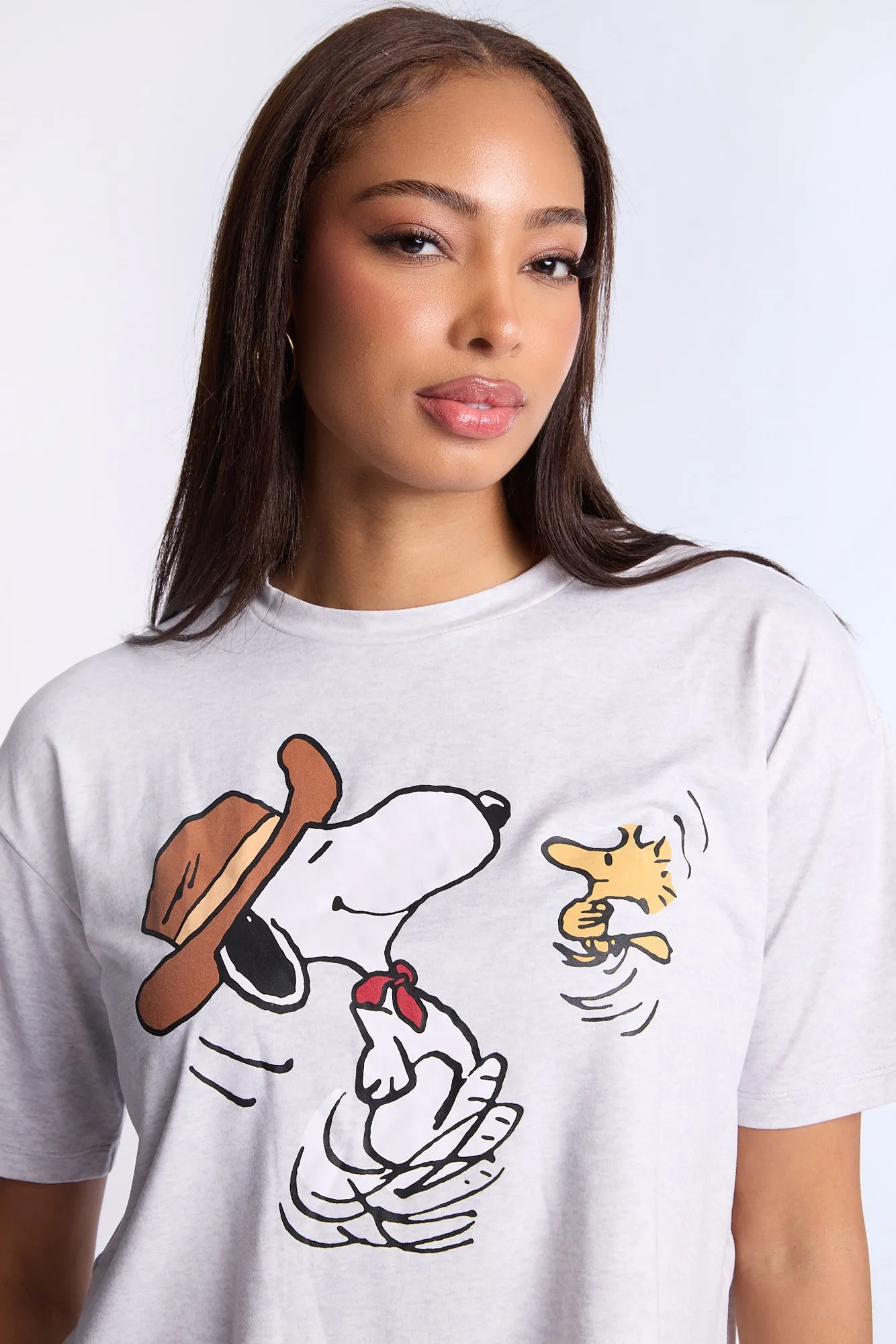 Peanuts Western Super Soft Pajama Tee And Pants 2-Piece Set