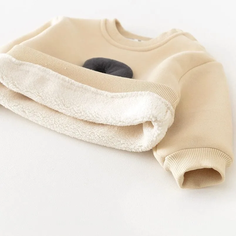 Question Mark Plush Sweatshirt & Jogger Set