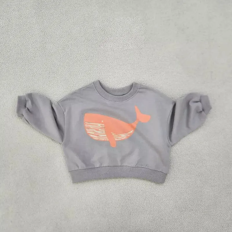 Whale Print Casual Sweatshirt