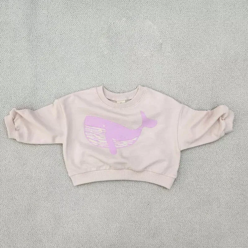 Whale Print Casual Sweatshirt