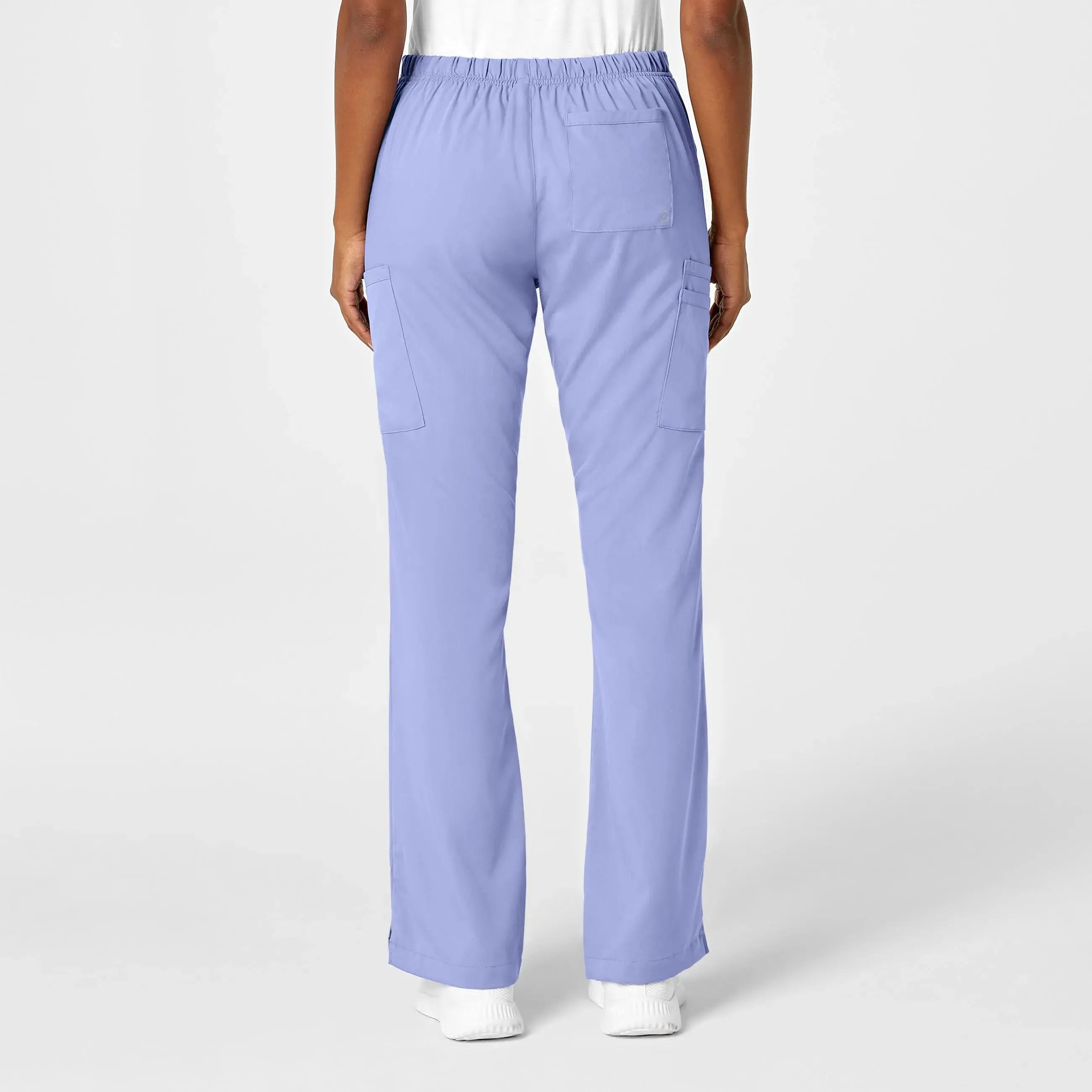 Wink Women's Moderate Flare Leg Cargo Scrub Pant - Ceil Blue